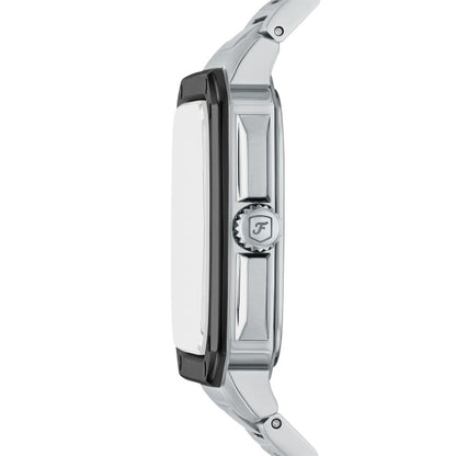 Fossil 42mm Crosby Three-Hand Date Grey Dial Stainless Steel Watch