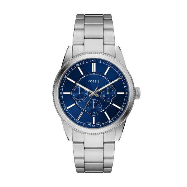 Fossil 42mm Pearson Multifunction Blue Dial Stainless Steel Watch