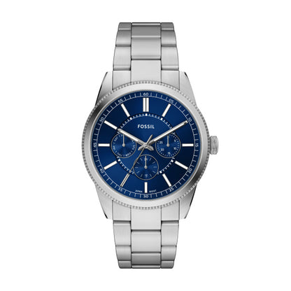 Fossil 42mm Pearson Multifunction Blue Dial Stainless Steel Watch