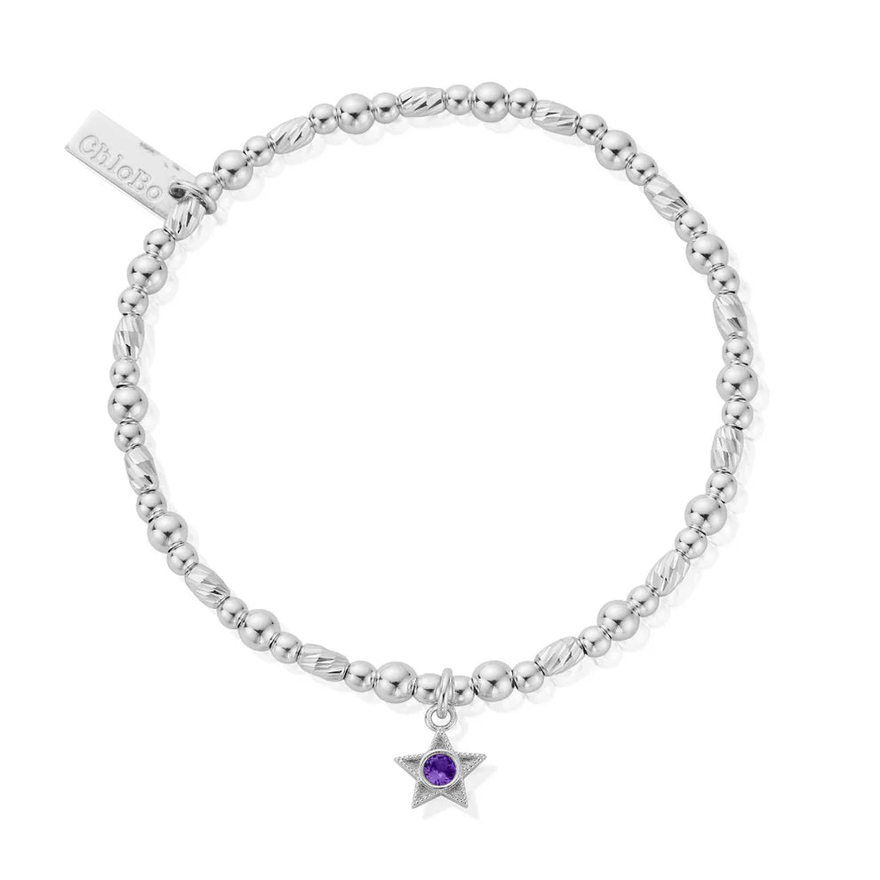 ChloBo Sterling Silver February Birthstone Bracelet