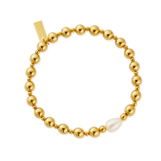 ChloBo Gold Plated Feature Pearl Bracelet