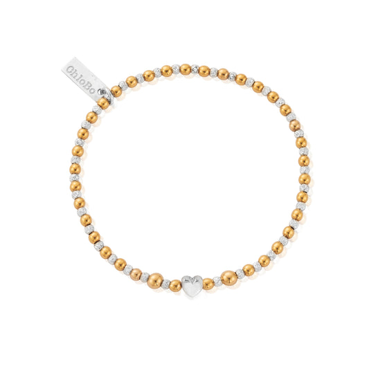 ChloBo Mixed Metal Inset Heart Bracelet