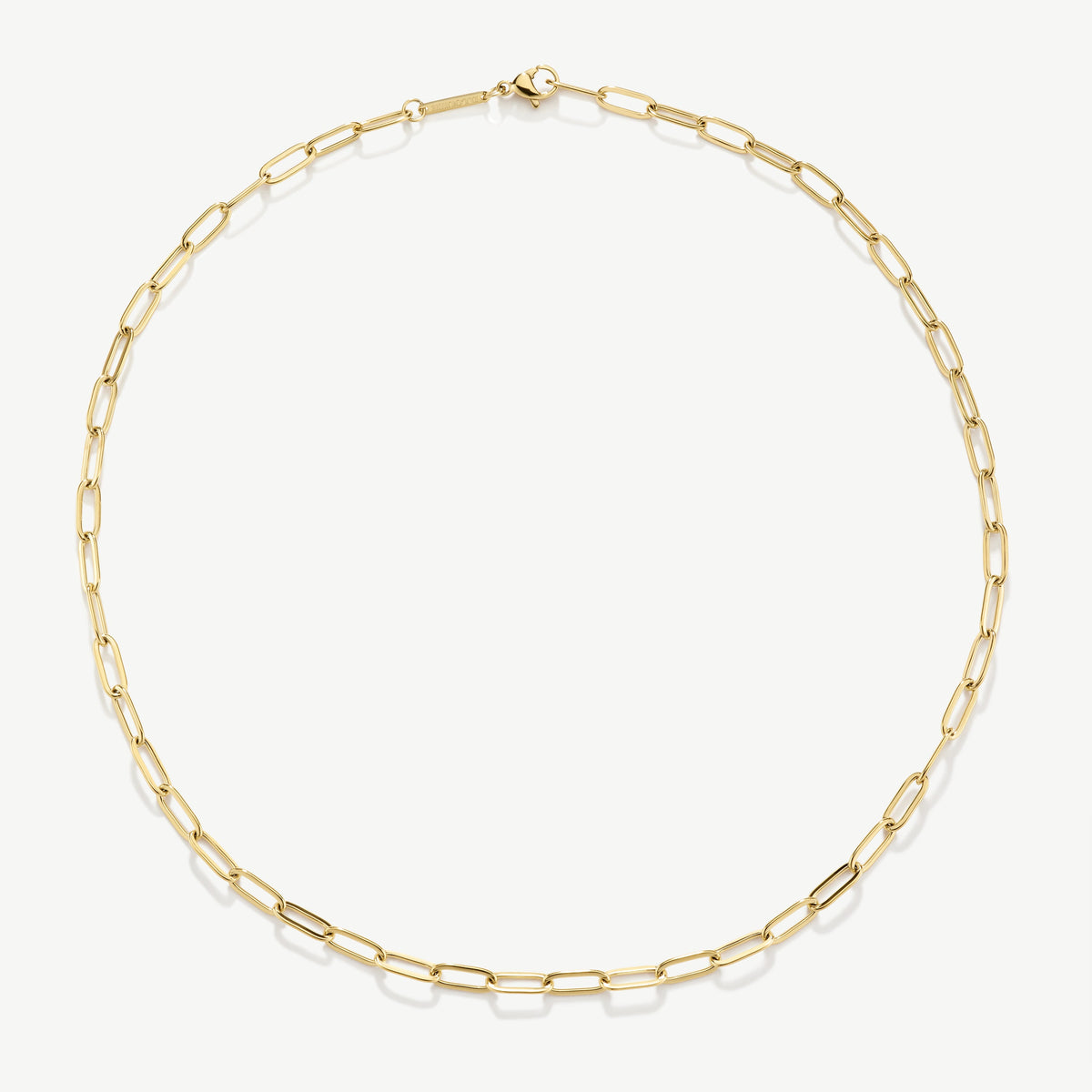 D.LOUISE Yellow Gold Plate Paperclip Necklace