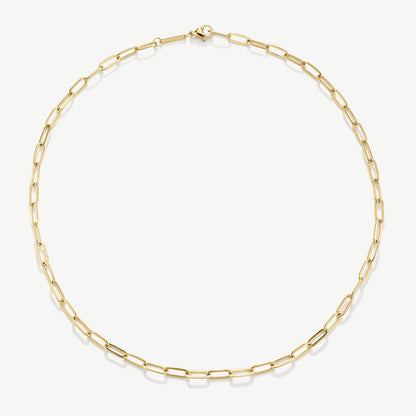 D.LOUISE Yellow Gold Plate Paperclip Necklace