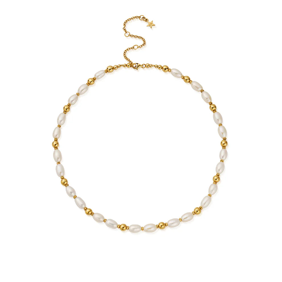 ChloBo Gold Plated Ocean Pearl Necklace