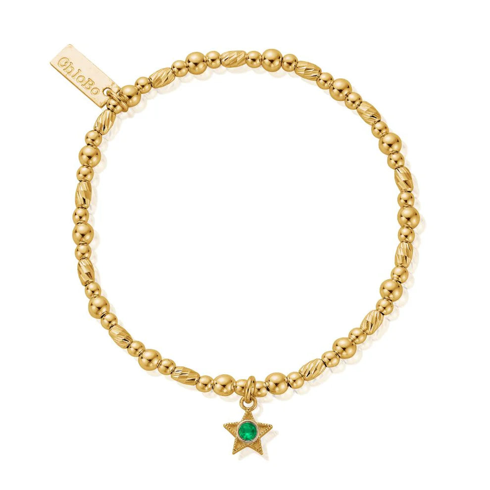 ChloBo Yellow Gold Plated May Birthstone Bracelet