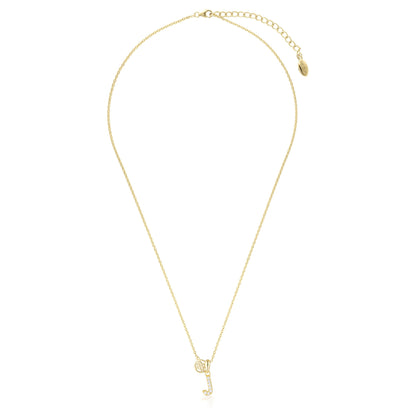 Georgini Yellow Gold Plated CZ Initial 'J' Necklace