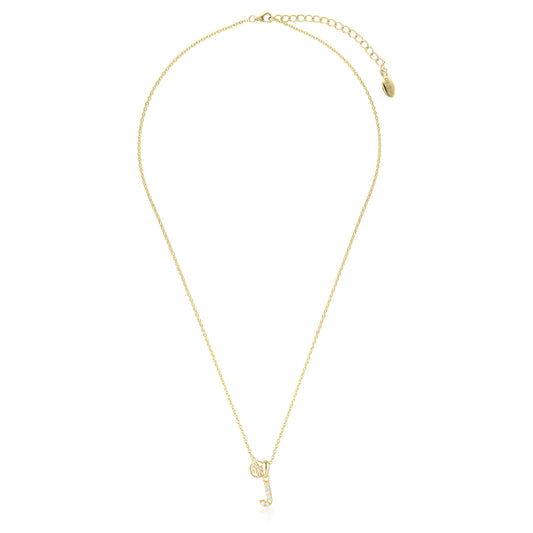 Georgini Yellow Gold Plated CZ Initial 'J' Necklace