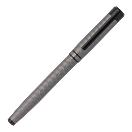 Hugo Boss Black & Gun Grey Textured Rollerball Pen