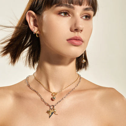 Ania Haie Gold Plate Mini Charm Link Connector Necklace