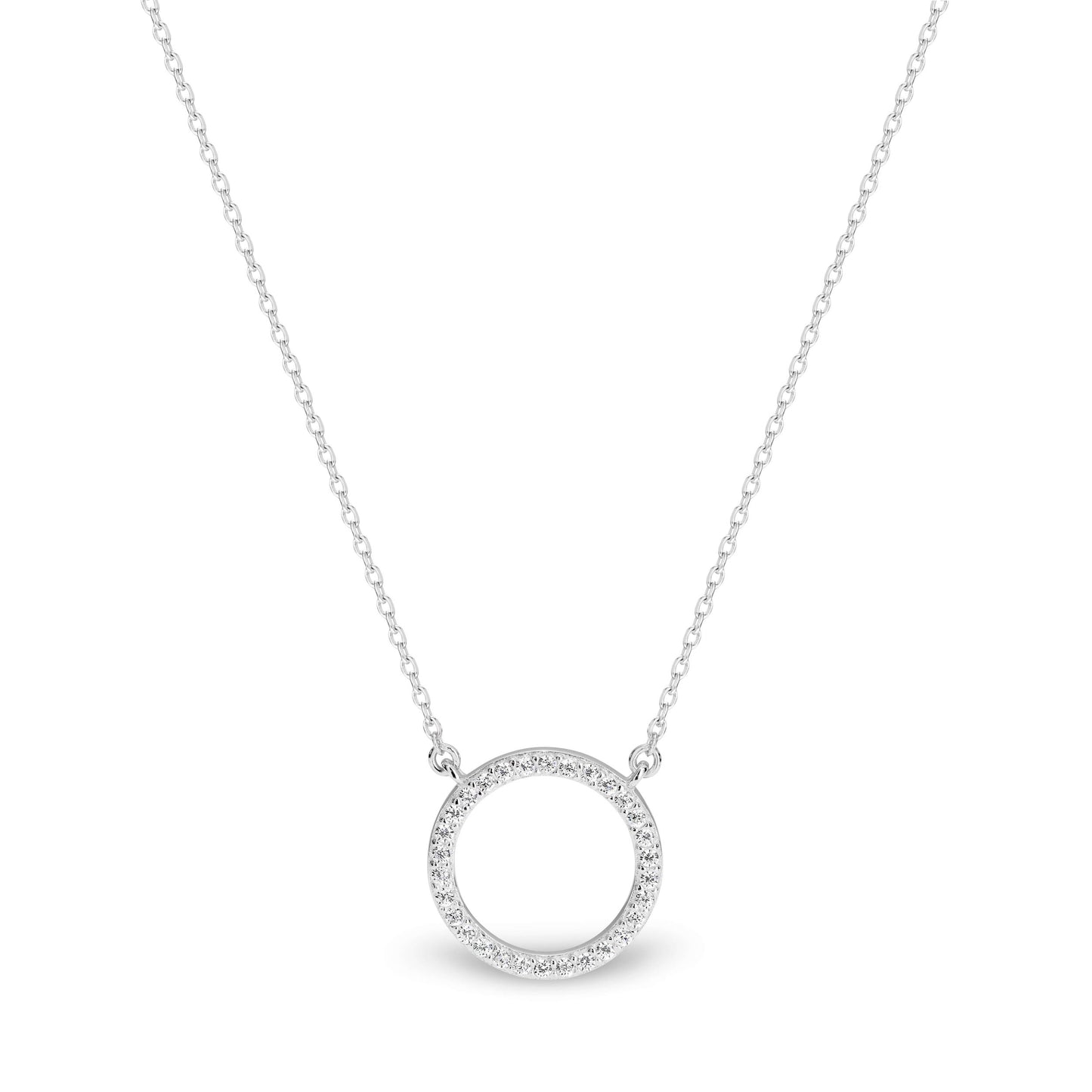 Georgini Sterling Silver CZ Circle of Life Necklace