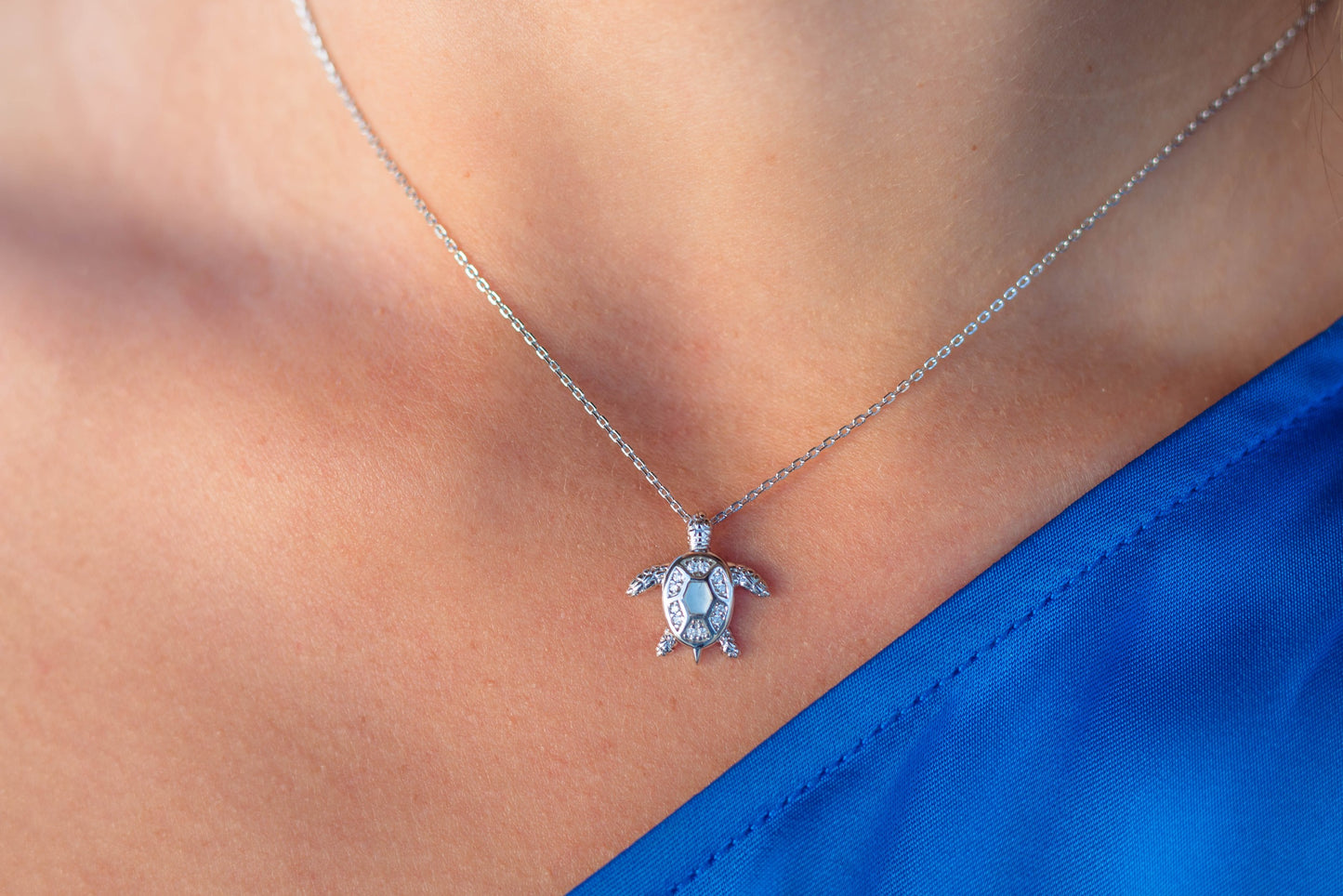 Georgini Sterling Silver Sea Turtle Pendant Necklace