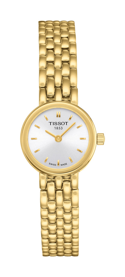 Tissot 19.5mm Lovely Silver Dial Yellow Gold Tone Ladies Bracelet Watch
