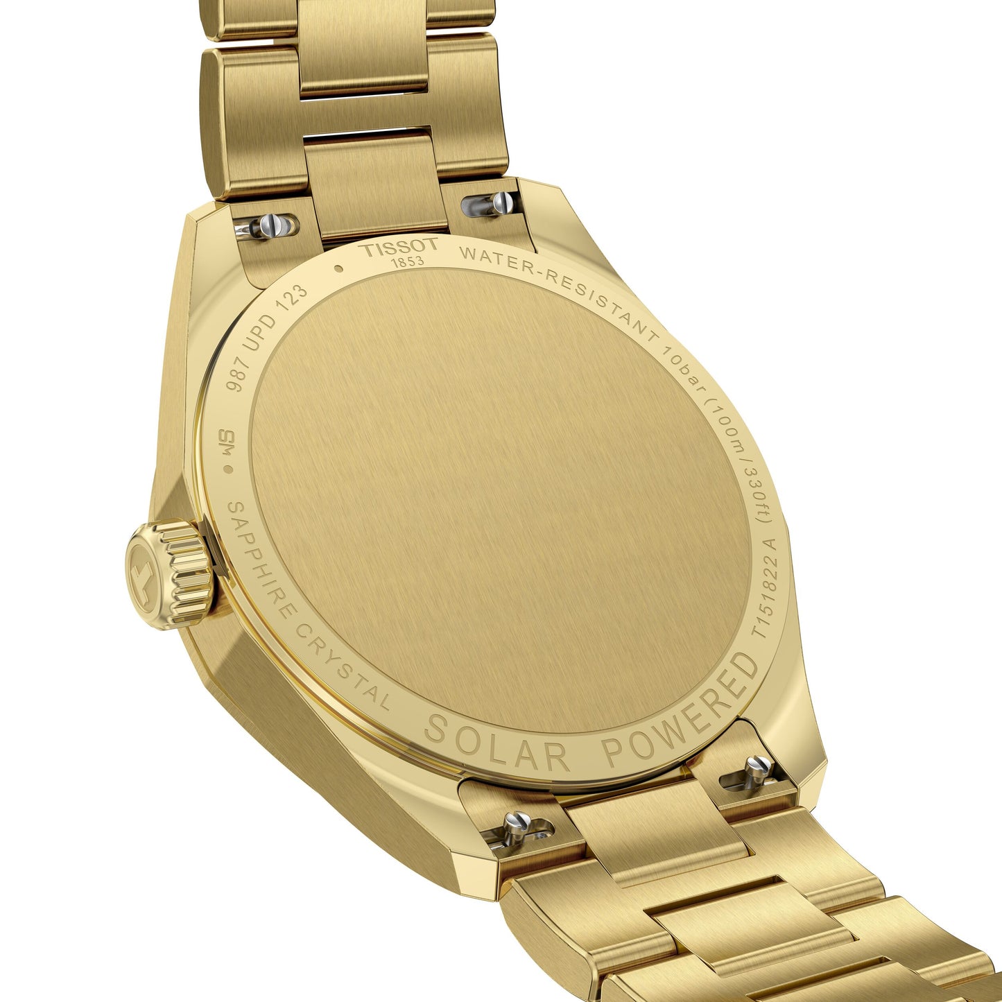 Tissot 34mm PRC 100 Solar Yellow Gold Tone Bracelet Watch