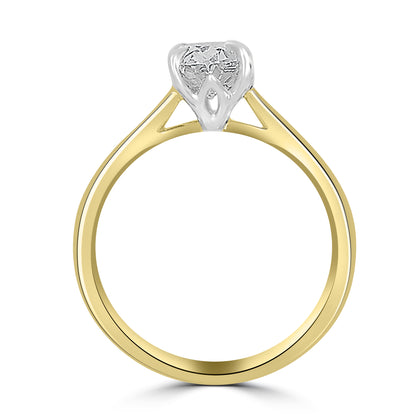 Laboratory Grown Diamond Oval Diamond 18ct Yellow Gold Band, 1.39ct
