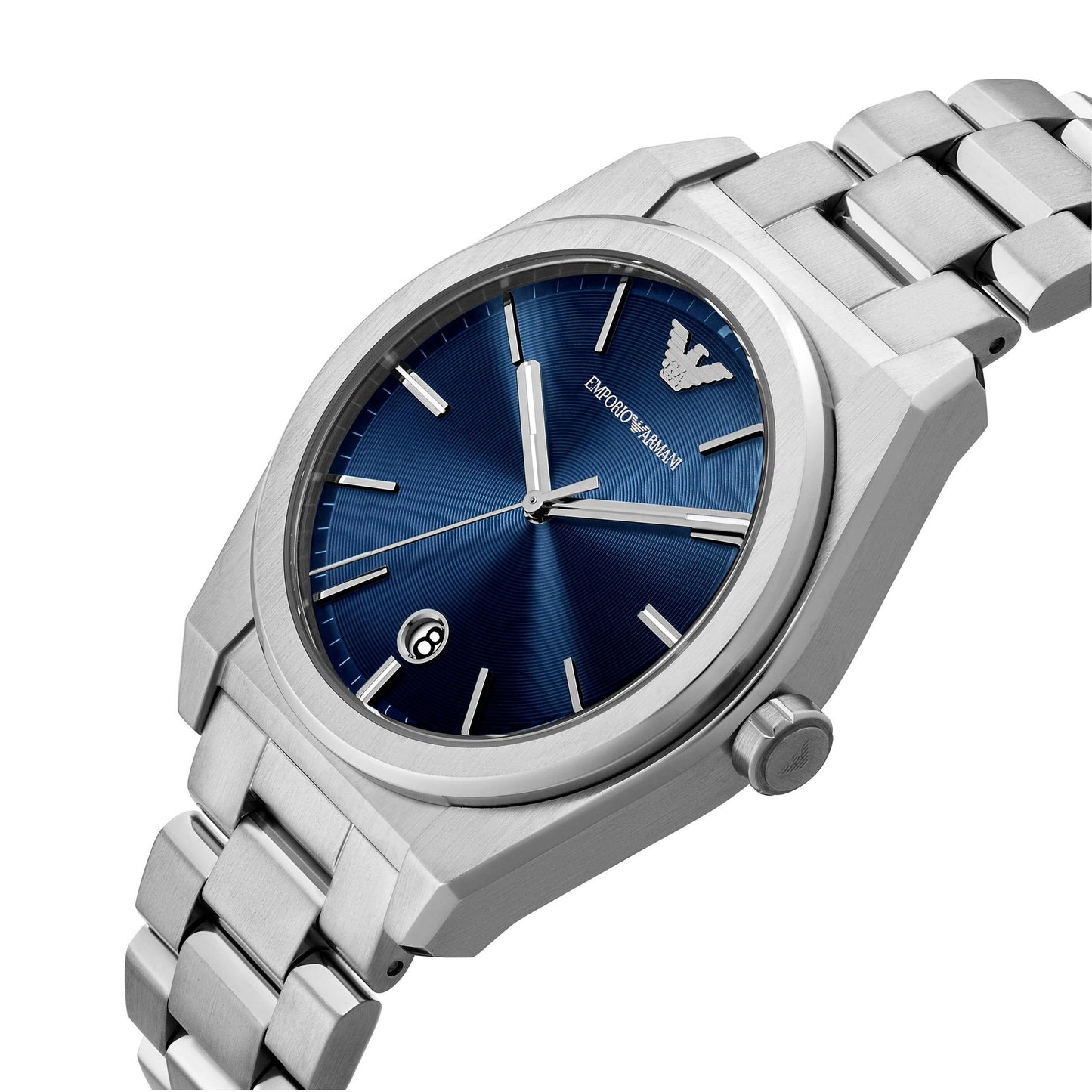 Emporio Armani 41mm Men's Blue Dial Stainless Steel Bracelet Watch