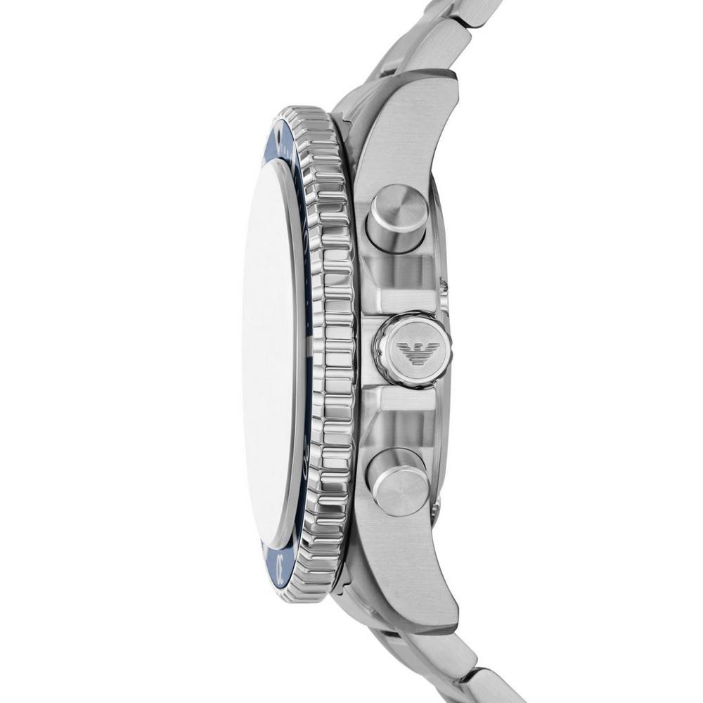 Emporio Armani 43mm Diver Chronographic Blue Steel Watch