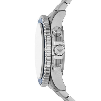 Emporio Armani 43mm Diver Chronographic Blue Steel Watch