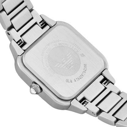 Emporio Armani 35mm Ladies Cecilia Mother of Pearl Dial Silver Bracelet Watch
