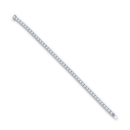 18ct White Gold Illusion Tennis Line Bracelet, 3.00ct