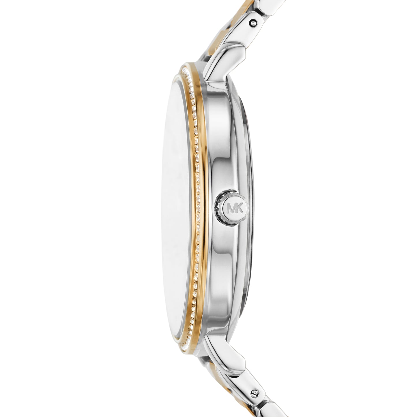 Michael Kors 39mm Ladies Pyper Two Tone Stainless Steel Bracelet Watch