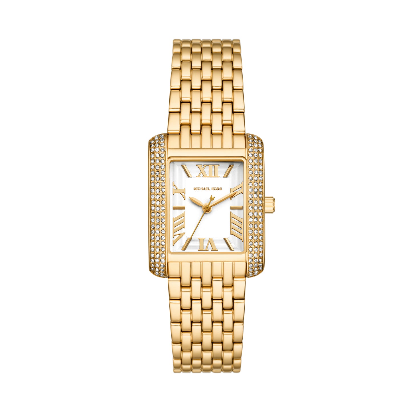 Michael Kors 27mm Ladies Emery White Dial Gold Tone Stainless Steel Watch