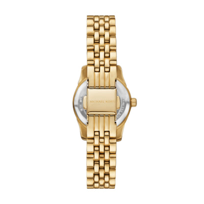 Michael Kors 26mm Ladies Petite Lexington Pavé Green Dial Gold-Tone Watch