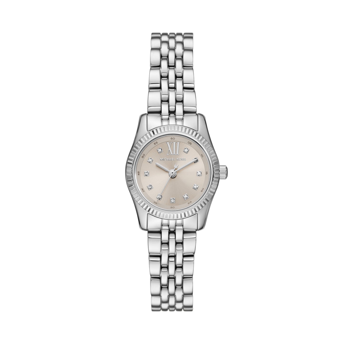 Michael Kors 26mm Ladies Petite Lexington Pavé Silver-Tone Watch