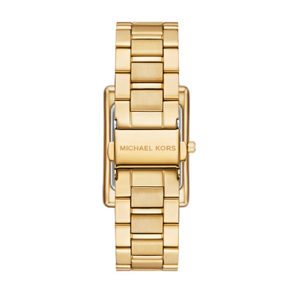 Michael Kors 26mm Ladies Essex Gold-Tone Rectangle Dial Watch