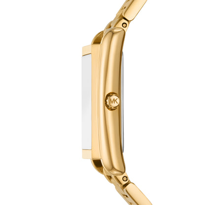 Michael Kors 26mm Ladies Essex Gold-Tone Rectangle Dial Watch