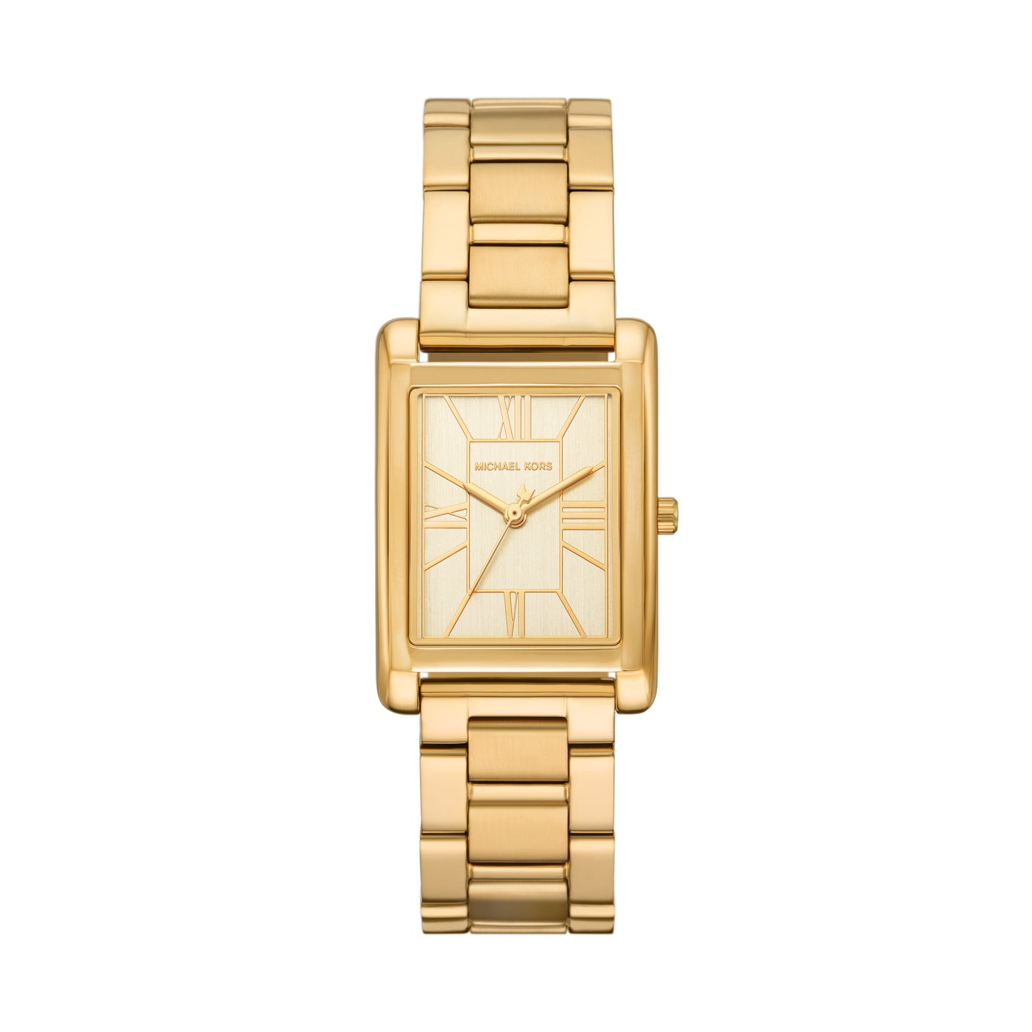 Michael Kors 26mm Ladies Essex Gold-Tone Rectangle Dial Watch