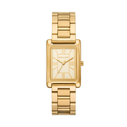 Michael Kors 26mm Ladies Essex Gold-Tone Rectangle Dial Watch