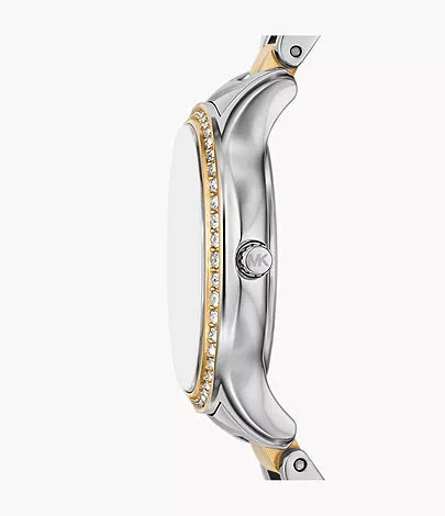 Michael Kors 31mm Sage Ladies Mother of Pearl Three-Hand Two Tone Stainless Steel Watch