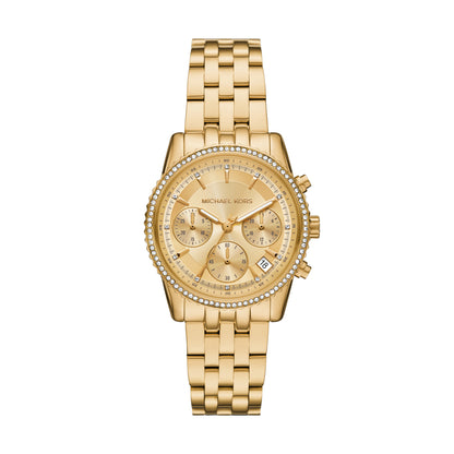 Michael Kors 35mm Ladies Bryant Chronograph Gold Tone Stainless Steel Watch