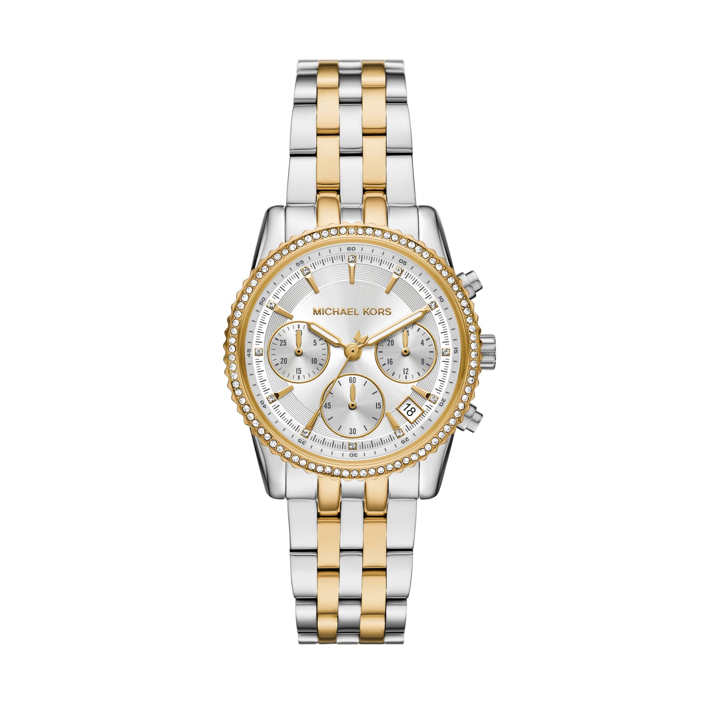 Michael Kors 35mm Ladies Bryant Chronograph Two Tone Stainless Steel Watch