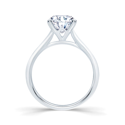 Laboratory Grown Diamond Oval Solitaire Platinum Band, 1.48ct