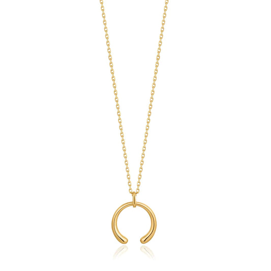 Ania Haie Yellow Gold Plate Luxe Curve Necklace