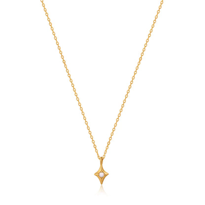 Ania Haie Yellow Gold Plated Star Kyoto Pearl Necklace