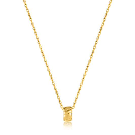 Ania Haie Gold Plate Smooth Twist Pendant Necklace