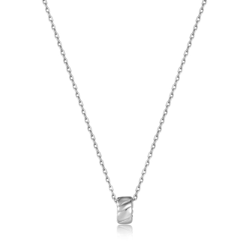Ania Haie Sterling Silver Smooth Twist Pendant Necklace