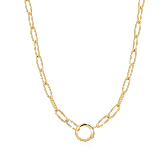 Ania Haie Gold Plate Charm Link Connector Necklace