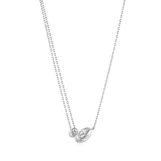 Ania Haie Sterling Silver Mini Twisted Wave Pendant Necklace