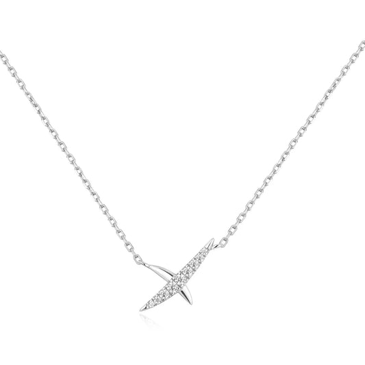 Ania Haie Silver CZ Kiss Pavé Necklace