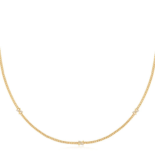 Ania Haie Gold Plate Cross Station Necklace