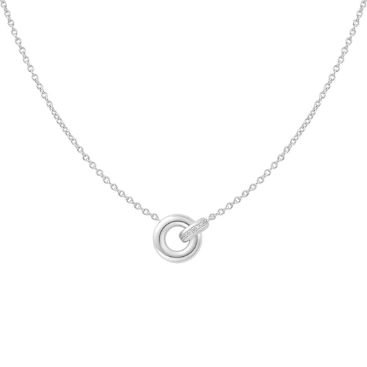 Ania Haie Silver Double Loop CZ Necklace