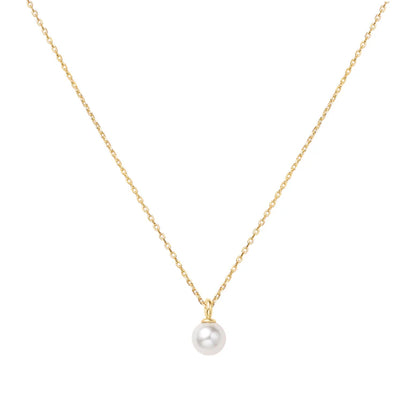 Ania Haie Yellow Gold Plated Shell Pearl Drop Pendant Necklace