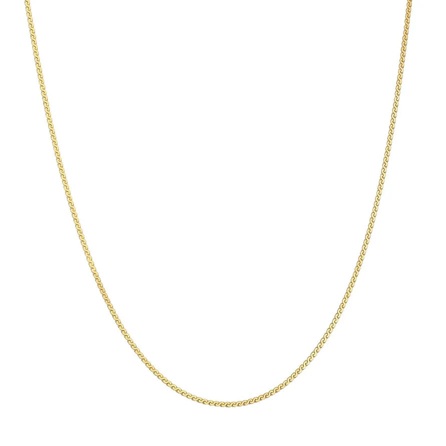 Ania Haie Gold Plate Flat S Link Chain Necklace