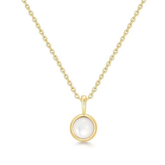 Ania Haie Yellow Gold Plated Mother of Pearl Pendant Necklace