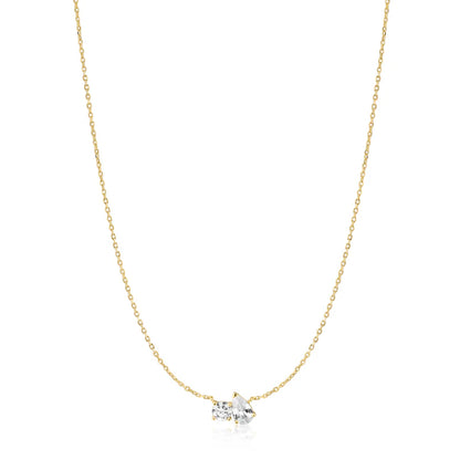 Ania Haie Yellow Gold Plate Toi & Moi CZ Necklace