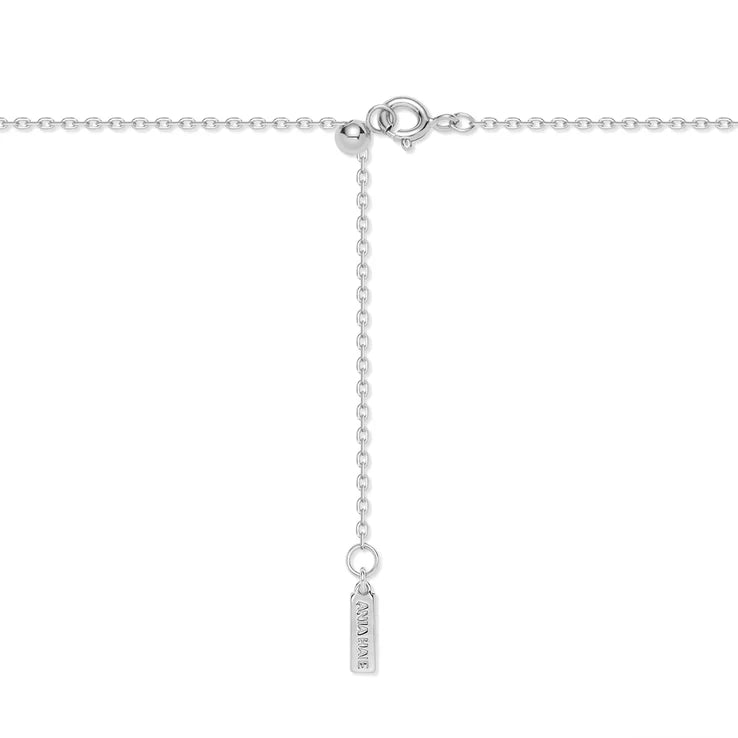 Ania Haie Sterling Silver Diamond Cut CZ Sunny Disc Pendant Necklace